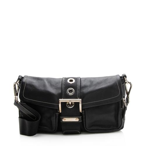 Prada Leather Buckle Shoulder Bag