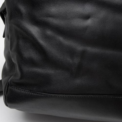 Prada Leather Double Buckle Flap Messenger Bag