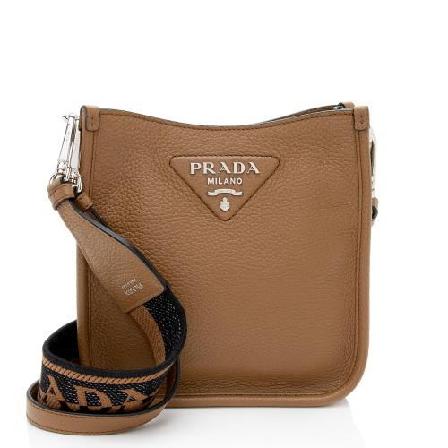 Prada Soft Leather Logo Mini Shoulder Bag