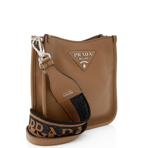 Prada Soft Leather Logo Mini Shoulder Bag