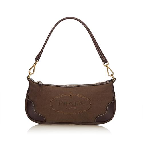 Prada Logo Jacquard Small Shoulder Bag