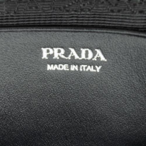 Prada Mini Spazzolato Leather Triangle Pouch