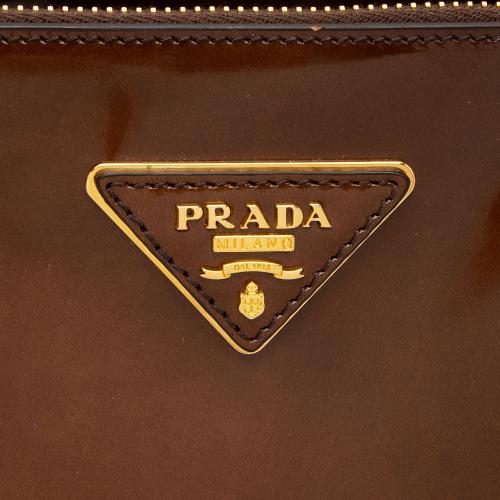 Prada Patent Leather Double Zip Medium Tote