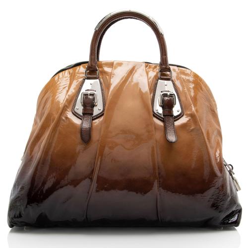 Prada Patent Leather Ombre Dome Satchel