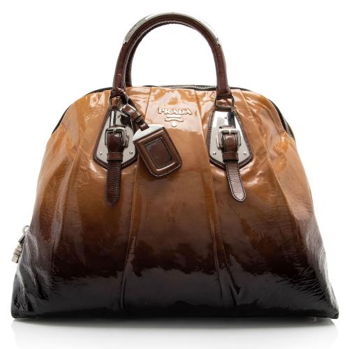 Prada Patent Leather Ombre Dome Satchel Prada Handbags Bag Borrow or Steal