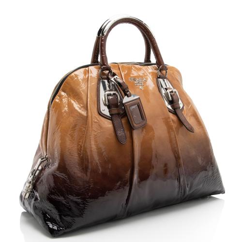 Prada Patent Leather Ombre Dome Satchel