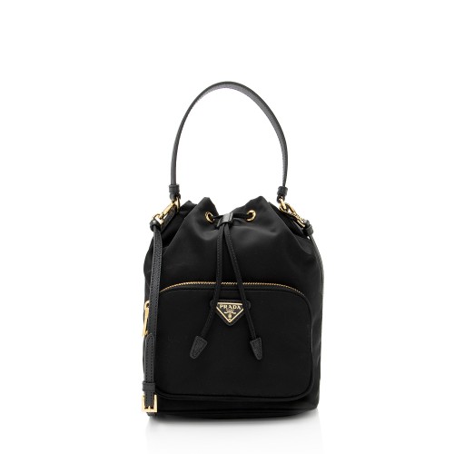 Prada Re-Nylon Duet Drawstring Bucket Bag