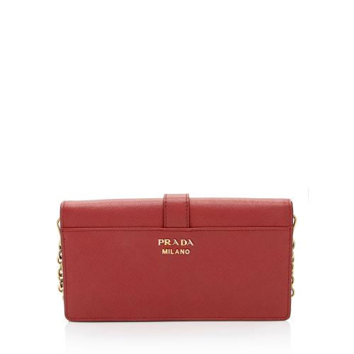 Prada Saffiano Cahier Chain Clutch