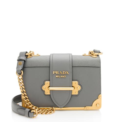 Prada Calfskin Cahier Shoulder Bag