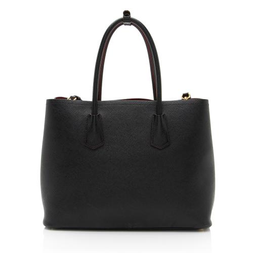 Prada Saffiano Cuir Double Handle Medium Tote