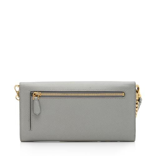 Prada Saffiano Leather Envelope Wallet on Chain Bag