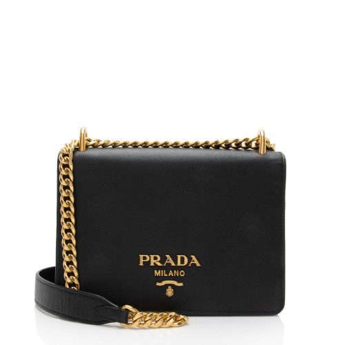 Prada Saffiano Leather Chain Mini Shoulder Bag