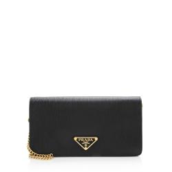 Prada Saffiano Leather Move Chain Wallet