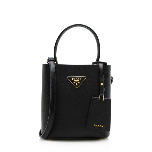 Prada Saffiano Leather Panier Small Bucket Bag