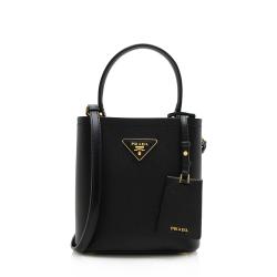 Prada Saffiano Leather Panier Small Bucket Bag