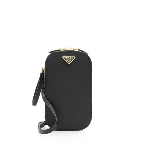 Prada Saffiano Leather Triangle Mini Bag