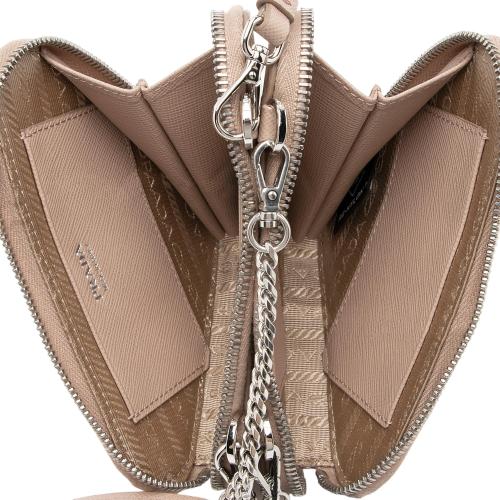 Prada Saffiano Leather Triangle Mini Crossbody