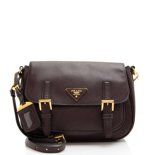 Prada Saffiano Lux Buckle Mini Messenger Prada Handbags Bag Borrow or Steal