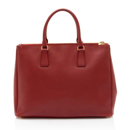 Prada Saffiano Lux Double Zip Medium Tote