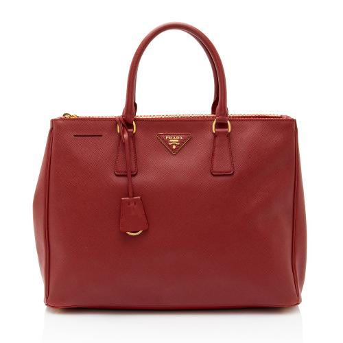 Prada Saffiano Lux Double Zip Medium Tote