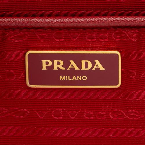 Prada Saffiano Lux Double Zip Medium Tote