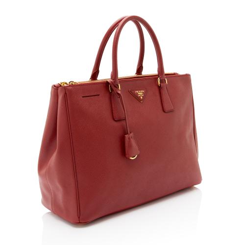 Prada Saffiano Lux Double Zip Medium Tote