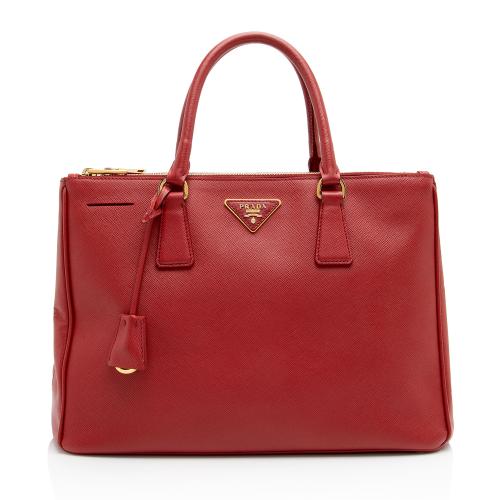 Prada Saffiano Lux Double Zip Medium Tote