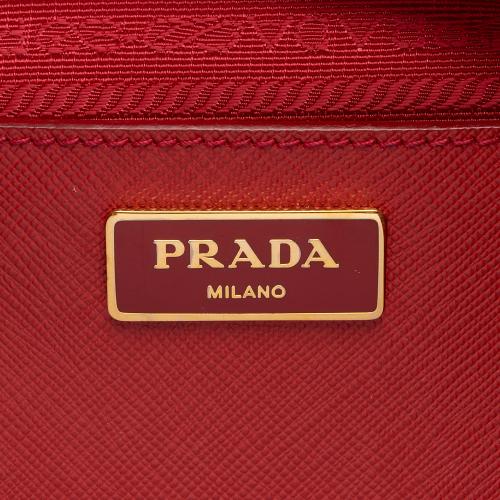 Prada Saffiano Lux Double Zip Medium Tote