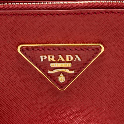 Prada Saffiano Lux Double Zip Medium Tote