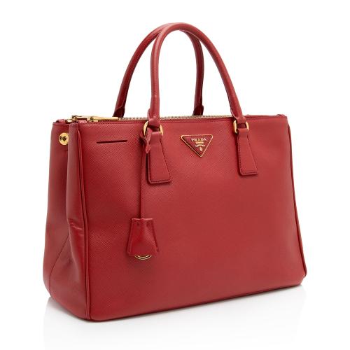 Prada Saffiano Lux Double Zip Medium Tote