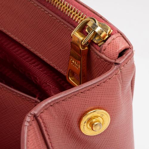 Prada Saffiano Lux Double Zip Medium Tote