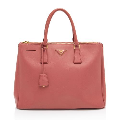 Prada Saffiano Lux Double Zip Medium Tote