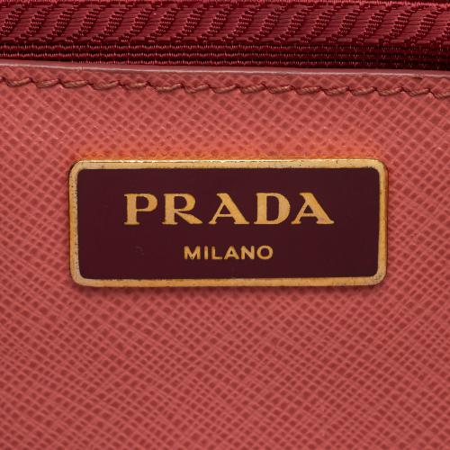 Prada Saffiano Lux Double Zip Medium Tote