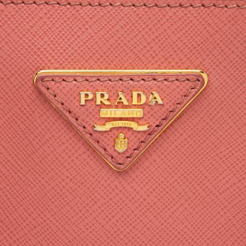 Prada Saffiano Lux Double Zip Medium Tote