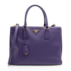 Prada Saffiano Lux Double Zip Medium Tote