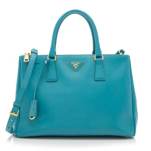 Prada Saffiano Lux Double Zip Medium Tote