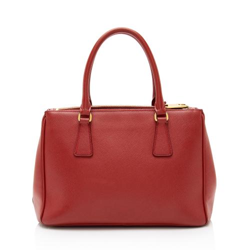 Prada Saffiano Lux Double Zip Small Tote