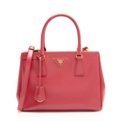 Prada Saffiano Lux Double Zip Small Tote