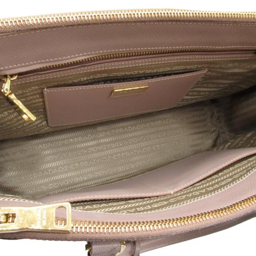 Prada Saffiano Lux Galleria Double Zip Satchel