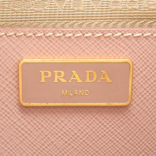 Prada Saffiano Lux Galleria Double Zip Satchel