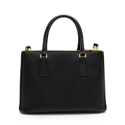 Prada Saffiano Lux Double Zip Small Tote