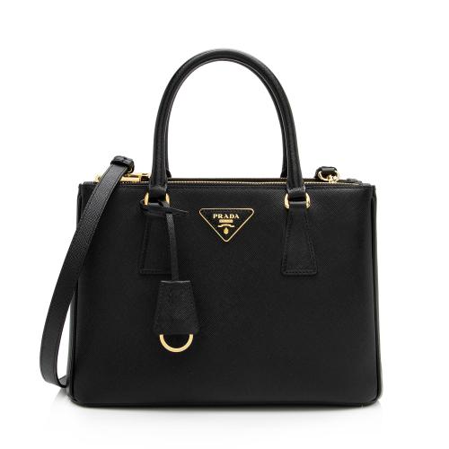 Prada Saffiano Lux Double Zip Small Tote