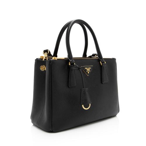 Prada Saffiano Lux Double Zip Small Tote