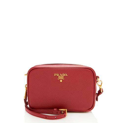 Prada Saffiano Leather Mini Camera Bag