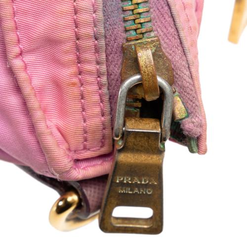 Prada Saffiano Trimmed Tessuto Crossbody