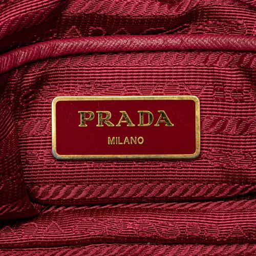 Prada Saffiano-Trimmed Tessuto Tote