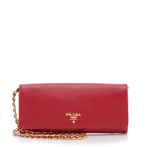 Prada Saffiano Leather Wallet Crossbody