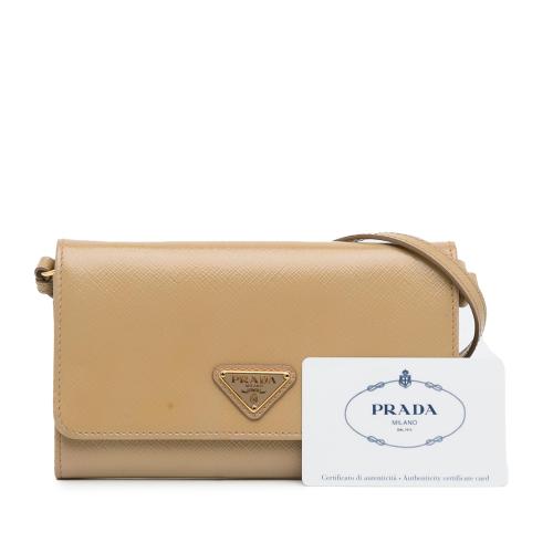 Prada Saffiano Wallet on Strap