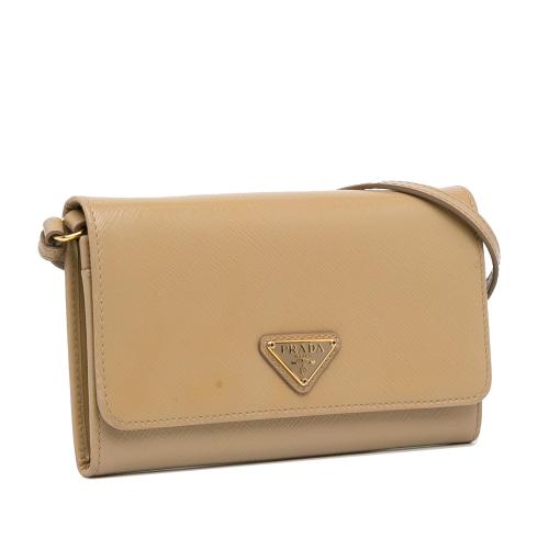 Prada Saffiano Wallet on Strap