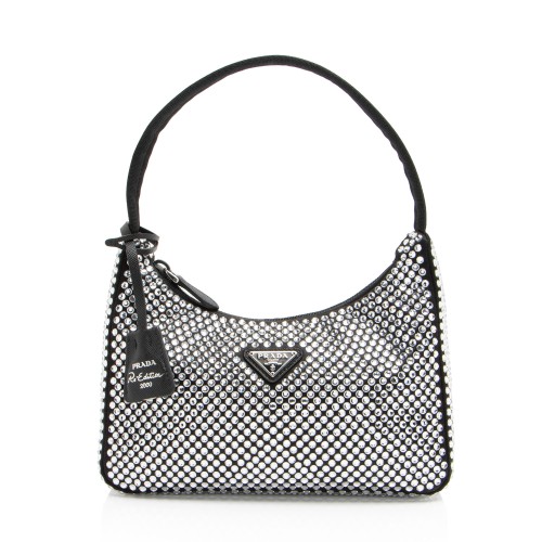 Prada Satin Crystal Re-Edition 2000 Mini Bag